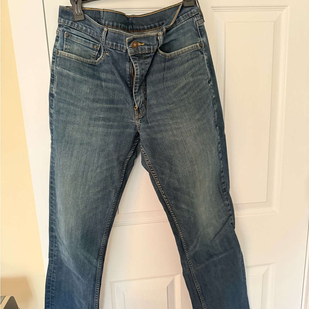 Levi's Men's Straight Fit Faded Blue Jeans